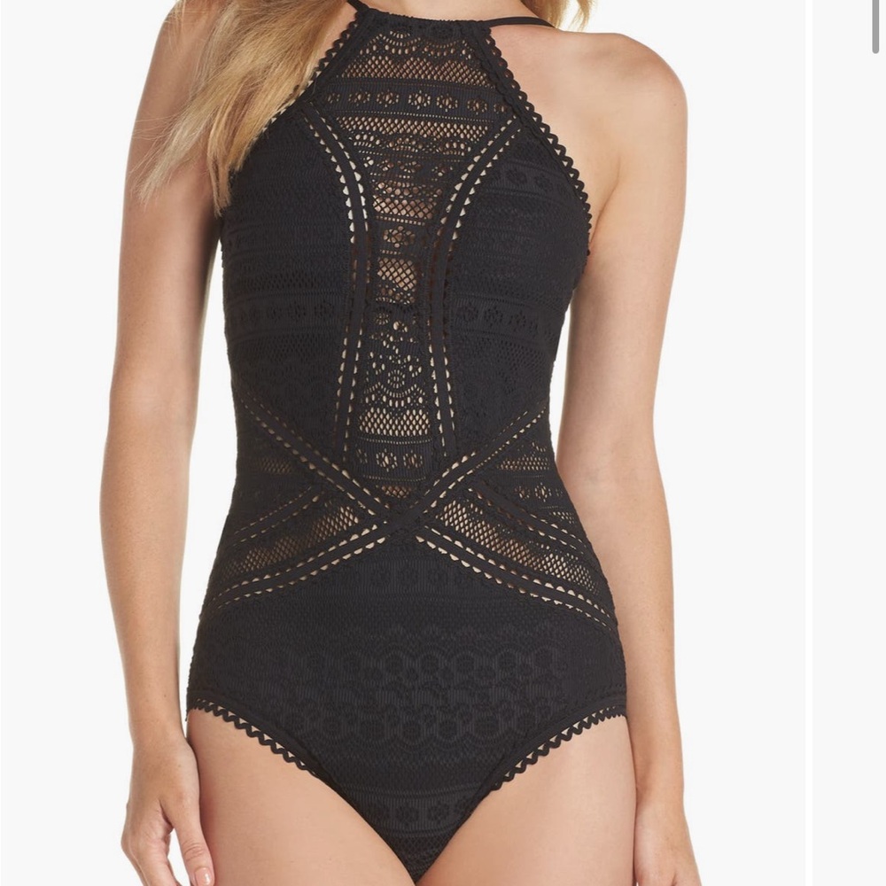 Becca Prairie Rose Crochet Swimsuit